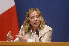 Giorgia Meloni Holds The 2024 End-Of-Year Press Conference - Rome