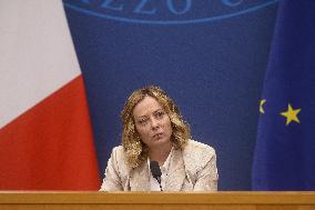 Giorgia Meloni Holds The 2024 End-Of-Year Press Conference - Rome