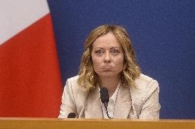 Giorgia Meloni Holds The 2024 End-Of-Year Press Conference - Rome