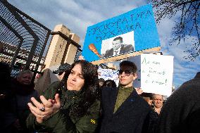 Protest In Sofia, Bulgaria.