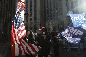 Demonstrators Protest Outside Manhattan Courthouse