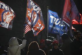 Demonstrators Protest Outside Manhattan Courthouse
