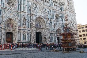 'Explosion of the Cart' in Florence, Italy