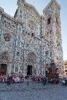 'Explosion of the Cart' in Florence, Italy