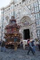 'Explosion of the Cart' in Florence, Italy