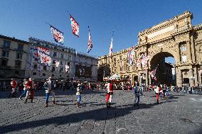 'Explosion of the Cart' in Florence, Italy