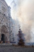 'Explosion of the Cart' in Florence, Italy