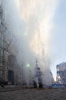 'Explosion of the Cart' in Florence, Italy