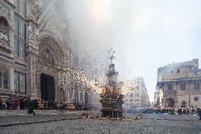 'Explosion of the Cart' in Florence, Italy