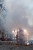 'Explosion of the Cart' in Florence, Italy