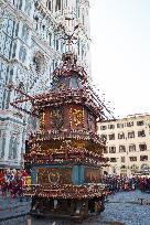 'Explosion of the Cart' in Florence, Italy