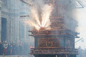 'Explosion of the Cart' in Florence, Italy