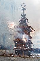 'Explosion of the Cart' in Florence, Italy