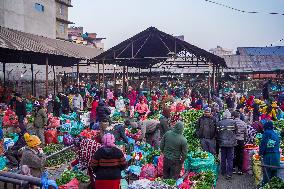 Preparations For The Maghe Sankranti Festival In Kathmandu, Nepal.