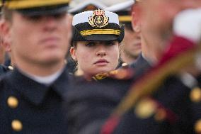 Princess Leonor before departure on the Juan Sebastián Elcano - Cadiz