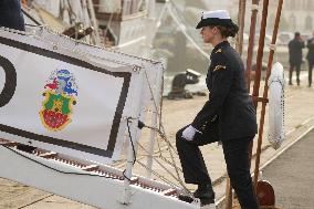 Princess Leonor before departure on the Juan Sebastián Elcano - Cadiz