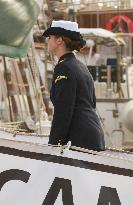 Princess Leonor before departure on the Juan Sebastián Elcano - Cadiz