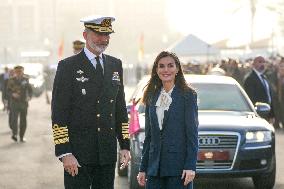 King and Queen preside over the farewell of Juan Sebastián de Elcano with Princess Leonor  - Cadiz