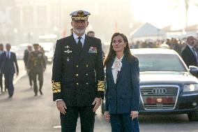 King and Queen preside over the farewell of Juan Sebastián de Elcano with Princess Leonor  - Cadiz