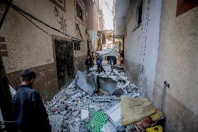 Israeli Attacks On Gaza Continue - Deir Al-Balah