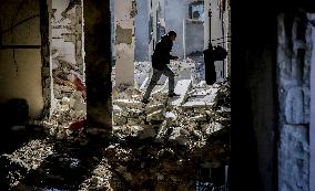 Israeli Attacks On Gaza Continue - Deir Al-Balah