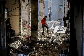 Israeli Attacks On Gaza Continue - Deir Al-Balah