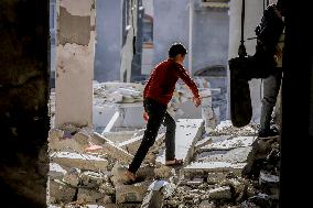 Israeli Attacks On Gaza Continue - Deir Al-Balah