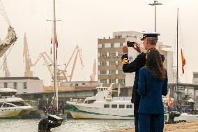 King and Queen preside over the farewell of Juan Sebastián de Elcano with Princess Leonor  - Cadiz