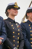 King and Queen preside over the farewell of Juan Sebastián de Elcano with Princess Leonor  - Cadiz