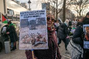 Pro-Palestinian Protest Honors Journalists Killed in Conflict - Paris