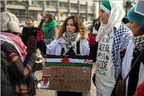 Pro-Palestinian Protest Honors Journalists Killed in Conflict - Paris