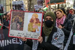 Pro-Palestinian Protest Honors Journalists Killed in Conflict - Paris