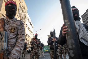 Military Rally By IRGC Featuring Scale Model Missiles