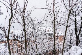 Bad Weather In Basilicata, Heavy Snowfall And Major Accumulations In Potenza