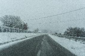 Bad Weather In Basilicata, Heavy Snowfall And Major Accumulations In Potenza