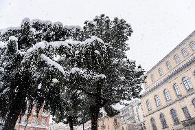 Bad Weather In Basilicata, Heavy Snowfall And Major Accumulations In Potenza