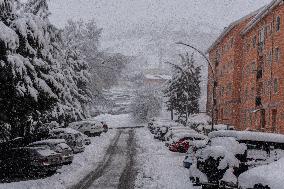 Bad Weather In Basilicata, Heavy Snowfall And Major Accumulations In Potenza