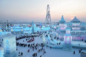 Flash Mob At The Harbin Ice-Snow World - China