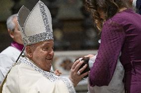 Pope Francis Conducts Baptisms - Vatican