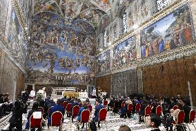 Pope Francis Conducts Baptisms - Vatican