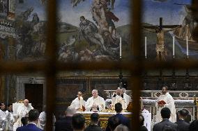 Pope Francis Conducts Baptisms - Vatican