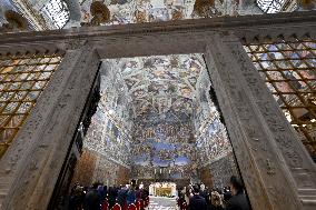 Pope Francis Conducts Baptisms - Vatican