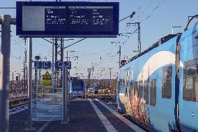 Train Station Of The Bavarian City Of Donauwoerth