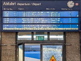 Train Station Of The Bavarian City Of Donauwoerth