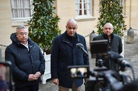 Meetings between general and representative professional agricultural organisations with French Prime Minister Francois Bayrou i
