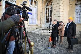 Meetings between general and representative professional agricultural organisations with French Prime Minister Francois Bayrou i
