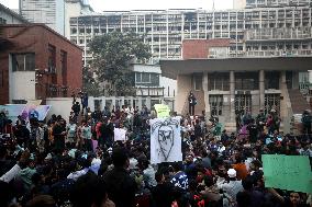 Student Hunger Strike And Blockade In Dhaka