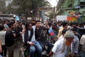 Student Hunger Strike And Blockade In Dhaka