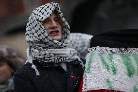 Protest Against The Safe Arrival Of Israeli Prime Minister In Krakow