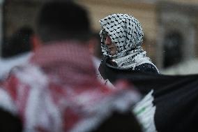 Protest Against The Safe Arrival Of Israeli Prime Minister In Krakow
